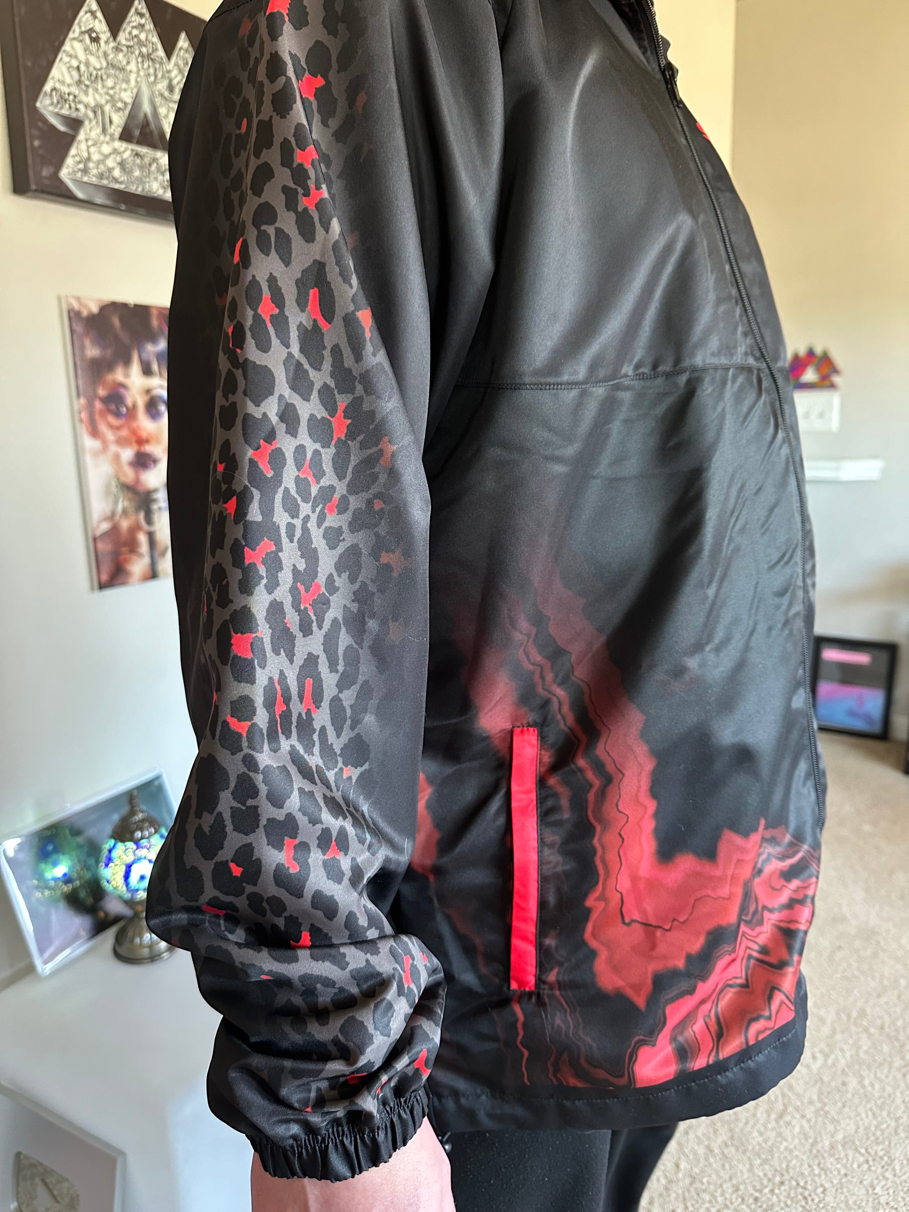 WAKA Liquid Stranger LE Solar Red Cheetah Windbreaker - WAKAAN