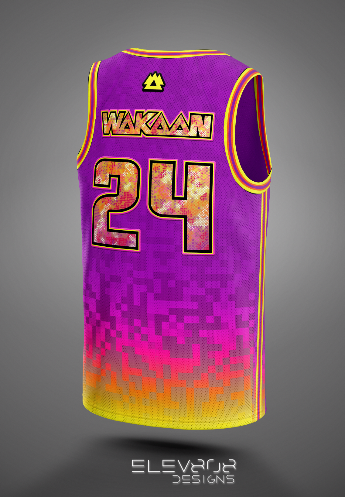 WAKAAN &#39;Pixel&#39; Basketball Jersey