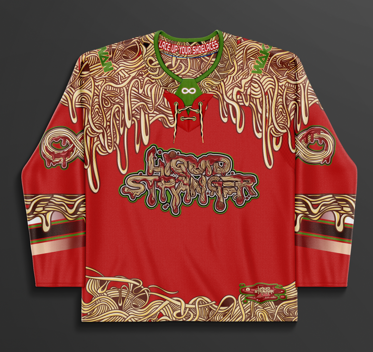 LE Liquid Stranger &#39;Spaghetti Time&#39; Hockey Jersey