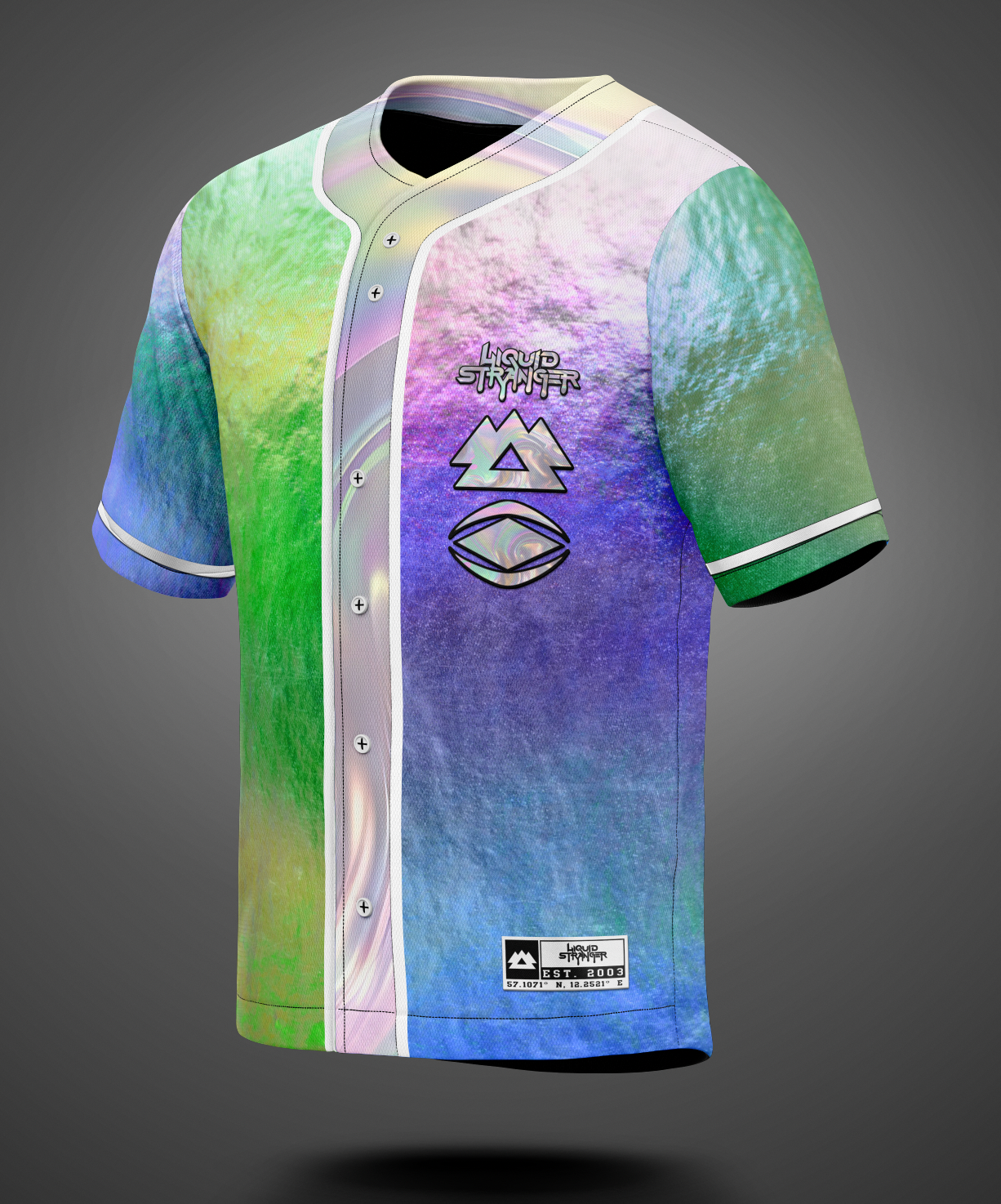 LE Liquid Stranger Split Dimension Baseball Jersey